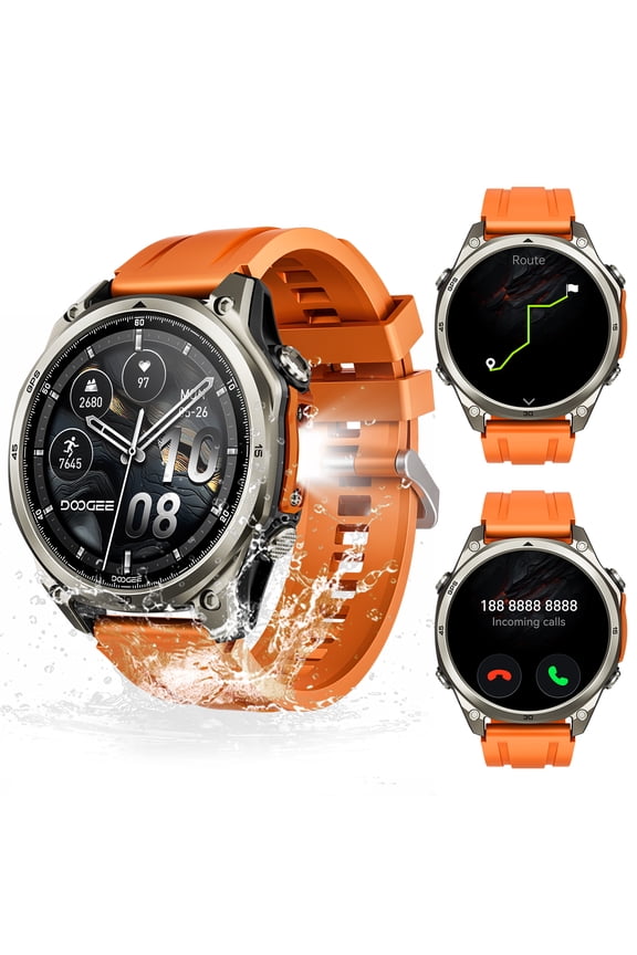 Anywise W1 Pro Smartwatch, 1.43" AMOLED Display, Dual-Band GPS and Offline Maps, Bluetooth Calling, 5ATM Waterproof Fitness Tracker, 170 Sports Modes for Android and iPhone