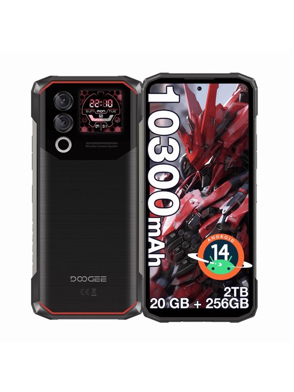 Blade 10 Max Rugged Phone Unlocked,10300mAh Rugged Smartphone,6.56" HD+ 1.54" Dual Screen,20GB+256GB/2TB,4G Dual SIM Android Waterproof Phone,3 Card Slots/NFC/Face ID/OTG