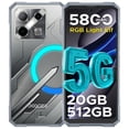 thumbnail image 1 of DOOGEE Blade GT Pro 5G Rugged Phone with LED Light Effect,32GB+512GB/2TB Rugged Smartphone,6.72” FHD+120Hz, 5800 mAh Android Phone,100MP+32MP AI Camera/Face& Finger ID/NFC,Silver, 1 of 9