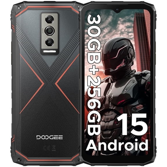 DOOGEE Blade10 Pro Rugged Phone,10.7mm Ultra-Thin,30GB+256GB/TF 2TB,6.56HD+90Hz Rugged Smartphone,5150mAh Android 15,50MP+8MP Camera,NFC/Face ID/IP68/IP69K/3 Card Slot
