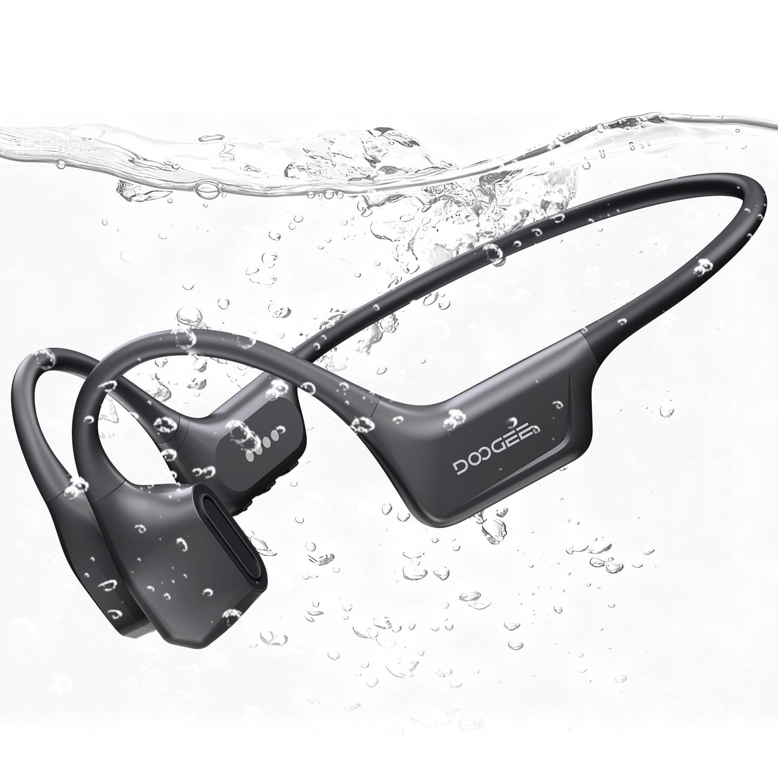 Doogee Bone Conduction Headphone, IP68 Waterproof Swimming Headphones Wireless Bluetooth 5.4, Dual Drivers, Bone Air Conduction, Sport Open-Ear Headphones for Swimming, Running, Cycling