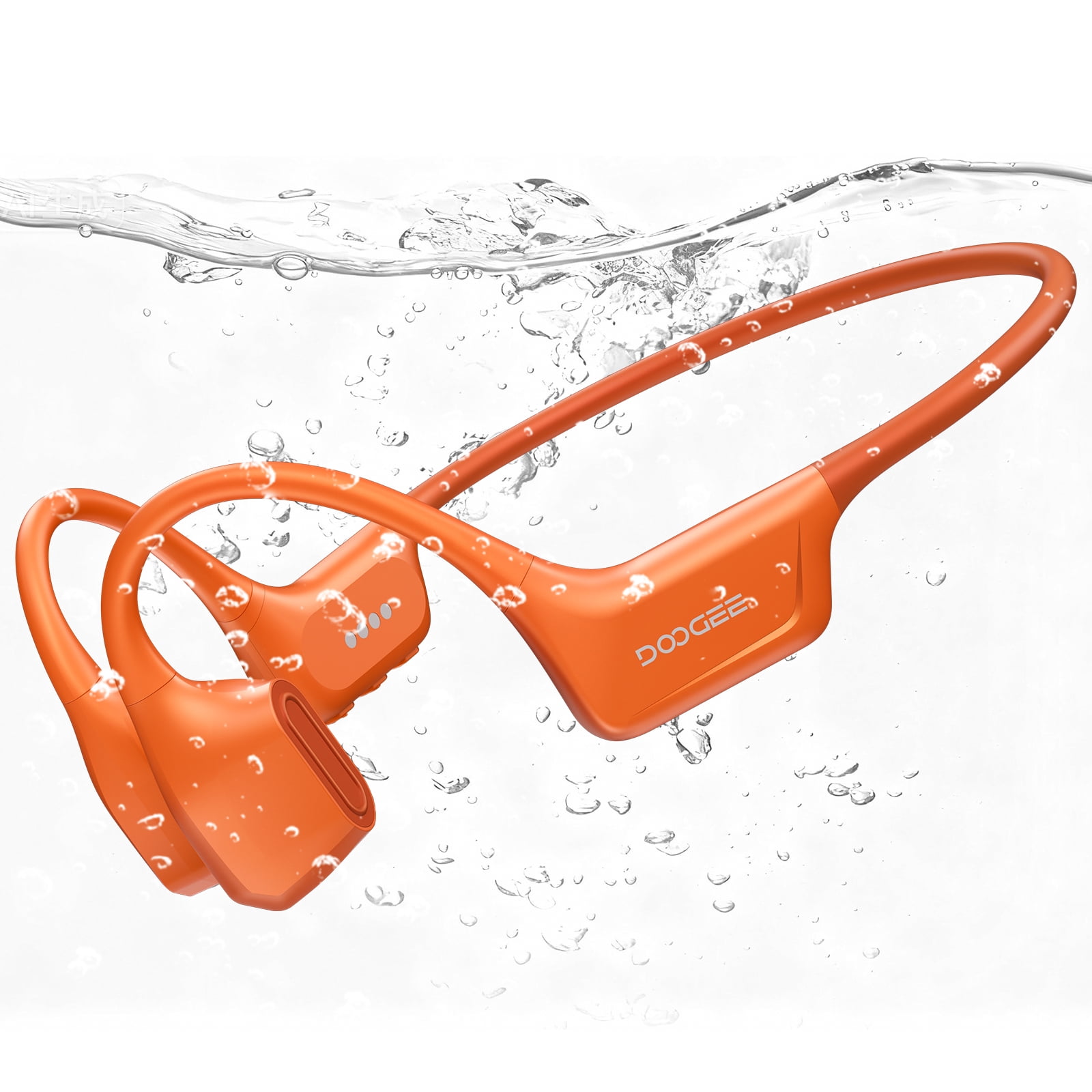 Doogee Bone Conduction Headphone, IP68 Waterproof Swimming Headphones Wireless Bluetooth 5.4, Dual Drivers, Bone Air Conduction, Sport Open-Ear Headphones for Swimming, Running, Cycling