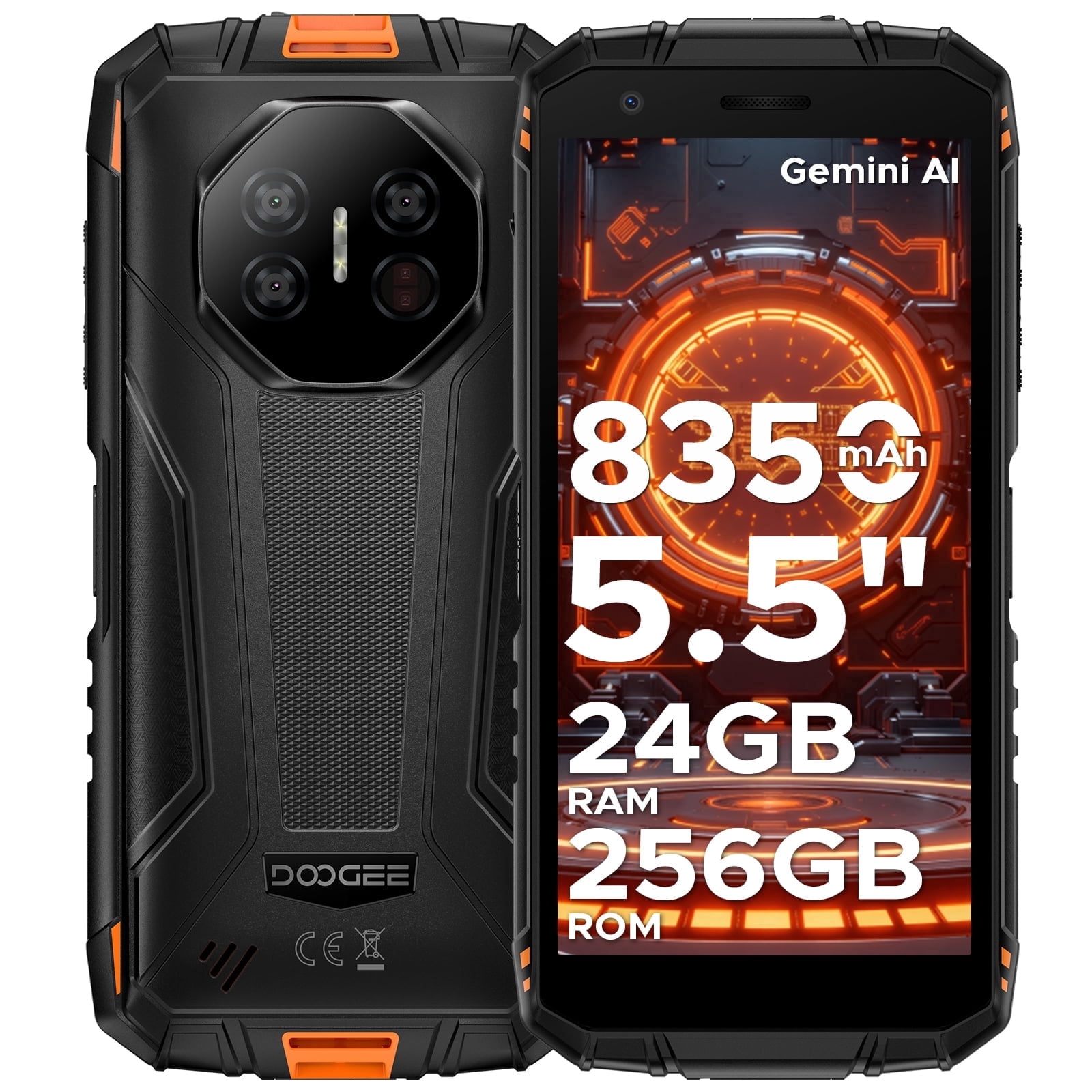 DOOGEE Fire 3 Ultra Android 15 Rugged Phone Unlocked, 8350mAh