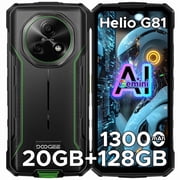 DOOGEE Fire 5 Pro Rugged Phone,13000mAh Battery,Helio G81 Octa Core,Android 15 with Gemini AI,20GB+128GB/2TB,6.6 HD+90Hz Rugged Smartphone,13MP+8MP,IP68 Waterproof Phone,NFC/OTG/Triple Card Slot