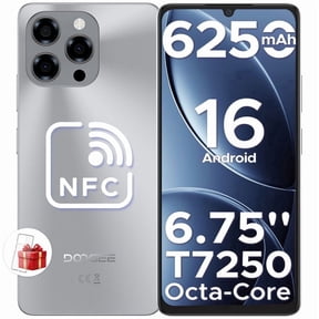 DOOGEE Android 16 Unlocked Phones,48GB+128GB/2TB Expand Cell Phone,6.75"HD+90Hz Dispaly,6250mah Battery,4G Dual Sim Unlocked Smartphone,Nfc/Otg/Face Unlock