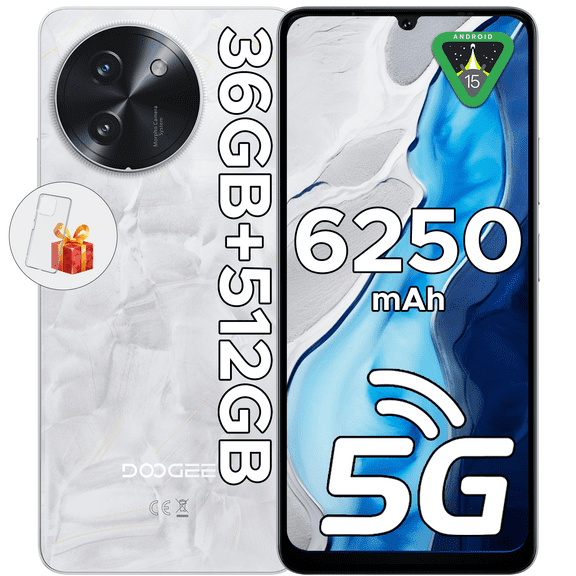 DOOGEE Note 59 Pro+ 5G Android 15 Unlocked Cellphone, 36GB+512GB/2TB Expand Mobile Smartphone with 6.75" HD+ Display 120Hz, 6250mAh,5G Dual Sim Cell Phone, Face ID/Fingerprint/Widevine L1/NFC/OTG