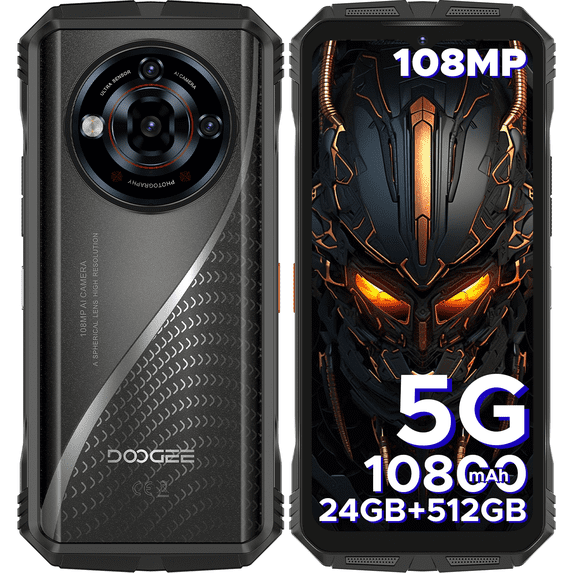 DOOGEE S118 4G Rugged Smartphone (2025), 10800mAh Batteria, Helio G99