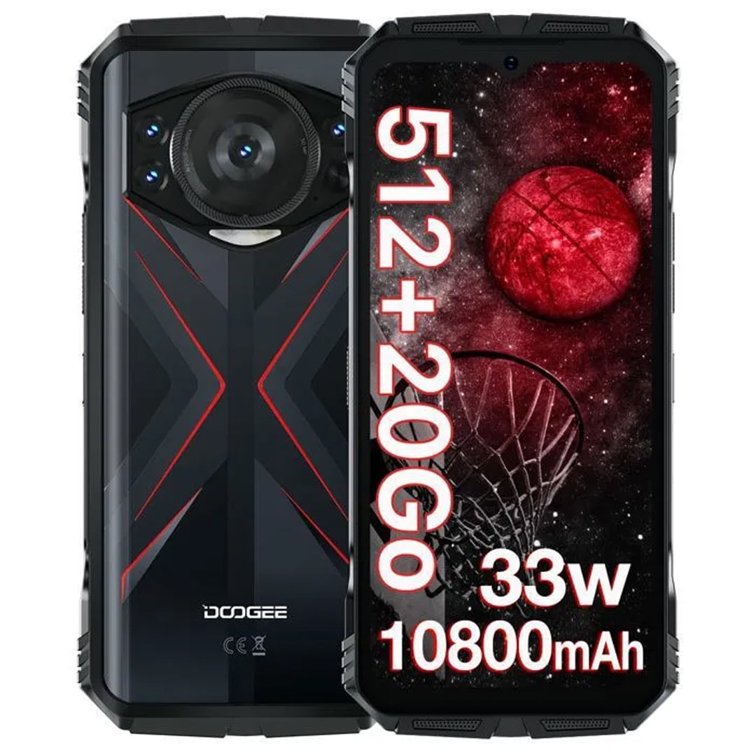 DOOGEE S118 20GB+512GB 6.58" FHD+ Helio G99 10800mAh 50MP NFC/OTG Android 14 Rugged Smartphone