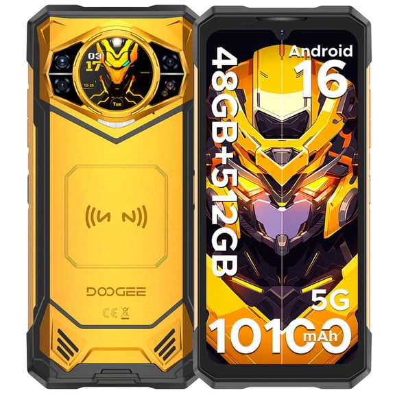 Doogee S200 X Rugged Phone 5G,48GB+512GB/TF 2TB,Android 16 Rugged Phone with 1.32"Amoled Screen,10100mAh/33W,100MP+20MP+20MP,6.72" FHD/120Hz,Nfc/Otg