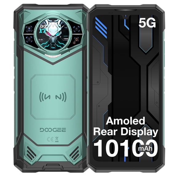 DOOGEE S200 X Rugged Phone 5G, 32GB+512GB/TF 2TB, Android 14 Smartphone with 1.32" Amoled Screen, 10100mAh/33W, 100MP+20MP+20MP Camera, 6.72" FHD/120Hz, Waterproof, NFC/OTG