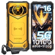 DOOGEE S200 X Rugged Phone 5G,32GB+512GB/TF 2TB,Latest Android 16 Rugged Smartphone with Bone Conduction Headphones,1.32Amoled Screen,10100mAh/33W,100MP+20MP,6.72 FHD,NFC/OTG/WiFi6/5G Dual SIM