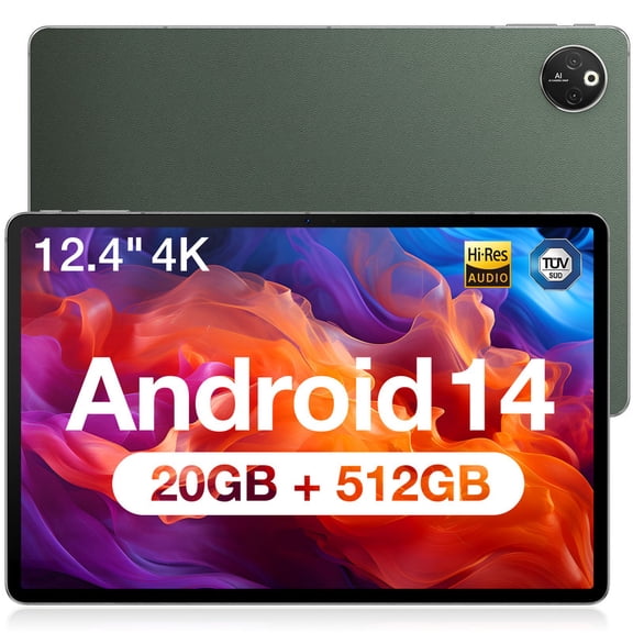 DOOGEE T30 MAX 20GB+512GB 12.4" 2.5K FHD Display Android Tablet,10800mAh Battery 33W Gaming Tablet,Helio G99 Octa-Core,Dual SIM 4G LTE, 51MP AI Camera,Hi-Res Quad Speakers,Face Unlock,Black