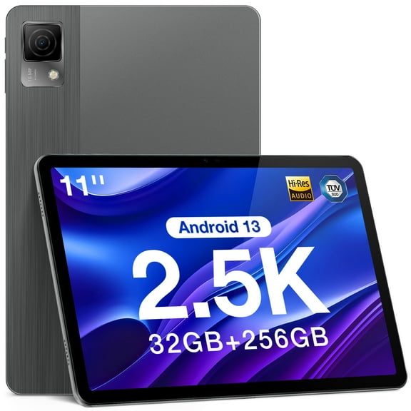 DOOGEE T30Ultra Android 13 Tablet 2.5K Display 11 Inch, Helio G99 Octa Core 2.2GHz, 32GB RAM + 256GB ROM Expand 2TB,8580mAh Battery,16MP + 8MP Camera, Hi-Res & TUV Certification (Gray)