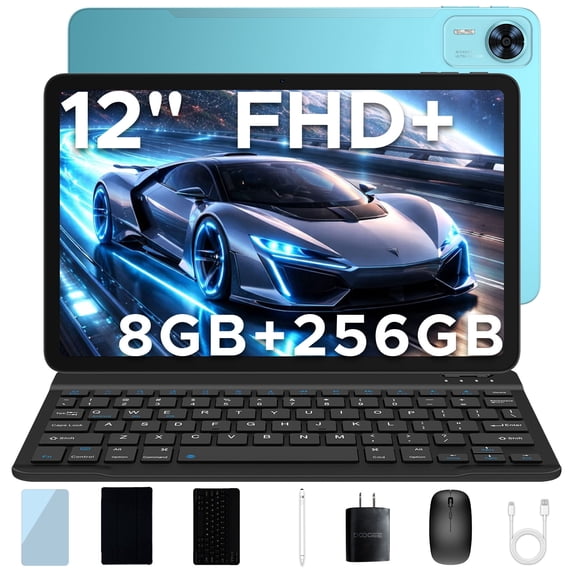 DOOGEE T36 Android 15 Tablet,12 inch Tablet with Keyboard and SIM Card Slot,5G WIFI+Cellular,32GB+256GB/2TB Expand Octa-Core,8800mAh,BT5.0,Widevine L1