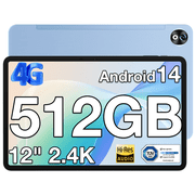 DOOGEE T40 PRO 12 inch Adroid Tablet, 10800mAh Battery, Helio G99 Octa Core, 20GB RAM+512GB ROM/2TB TF, 2.4K FHD IPS Touch Screen, Quad Speakers/BT 5.0/GPS/18W Fast Charge