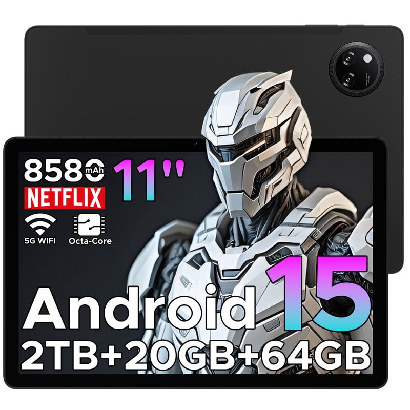 DOOGEE Tab A9+ 11 inch Tablet with 90Hz,8580mAh,20GB+64GB/2TB Octa Core Android Tablet,7.9mm Ultra Thin Gaming Tablets,13MP+5MP,Dual Speakers,Bluetooth 5.0,Face ID,5G WiFi,FM,Widevine L1,GPS,Black