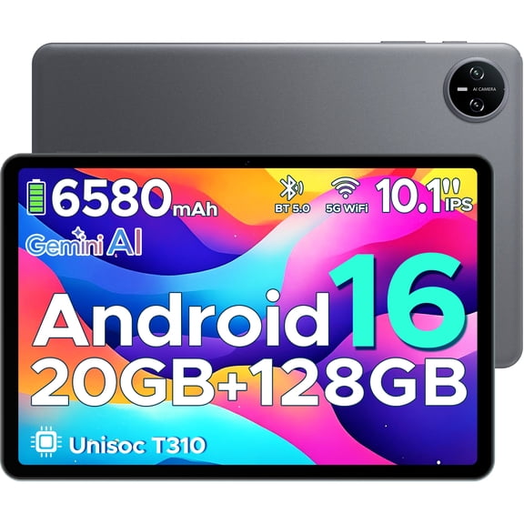 DOOGEE Tab A9 Pro 10 inch Tablet, Tablet 20GB+128GB/2TB Expand,Quad Core Gaming Tablets,6580mAh Battery,1280x800 IPS HD Touchscreen,5G WiFi,BT5.0,Dual Speakers,Dual Camera,Face Unlock Android 15