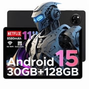 DOOGEE Tab A9 Pro+ 11 inch Tablet with 90Hz Display,30GB+128GB/2TB TF Octa-Core Gaming Tablets,8580mAh,Android 15 Tablet,1080P,Bluetooth 5.0+5G WiFi Tablets,13MP+5MP,Face ID/OTG Black