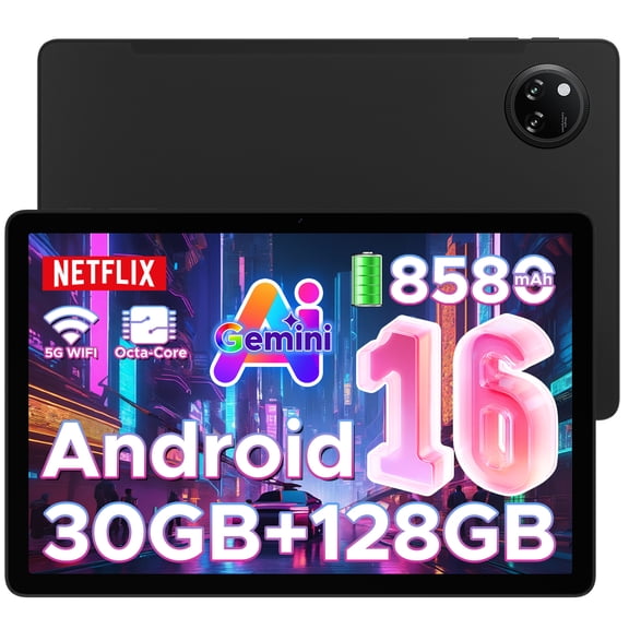 DOOGEE Tab A9 Pro+ Android 16 Tablet,11 inch Tablet with 90Hz Display,30GB+128GB/2TB TF Octa-Core Gaming Tablets,8580mAh,1080P,Bluetooth 5.0+5G WiFi Tablets,13MP+5MP,Face ID/OTG