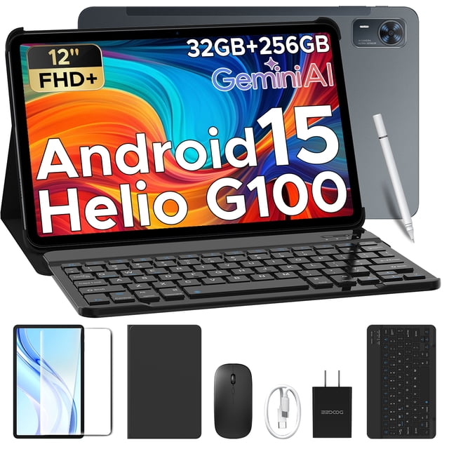 Tab 256gb DOOGEE Tab E3+ Android Tablet with Gemini AI, 12 inch Tablet with ...