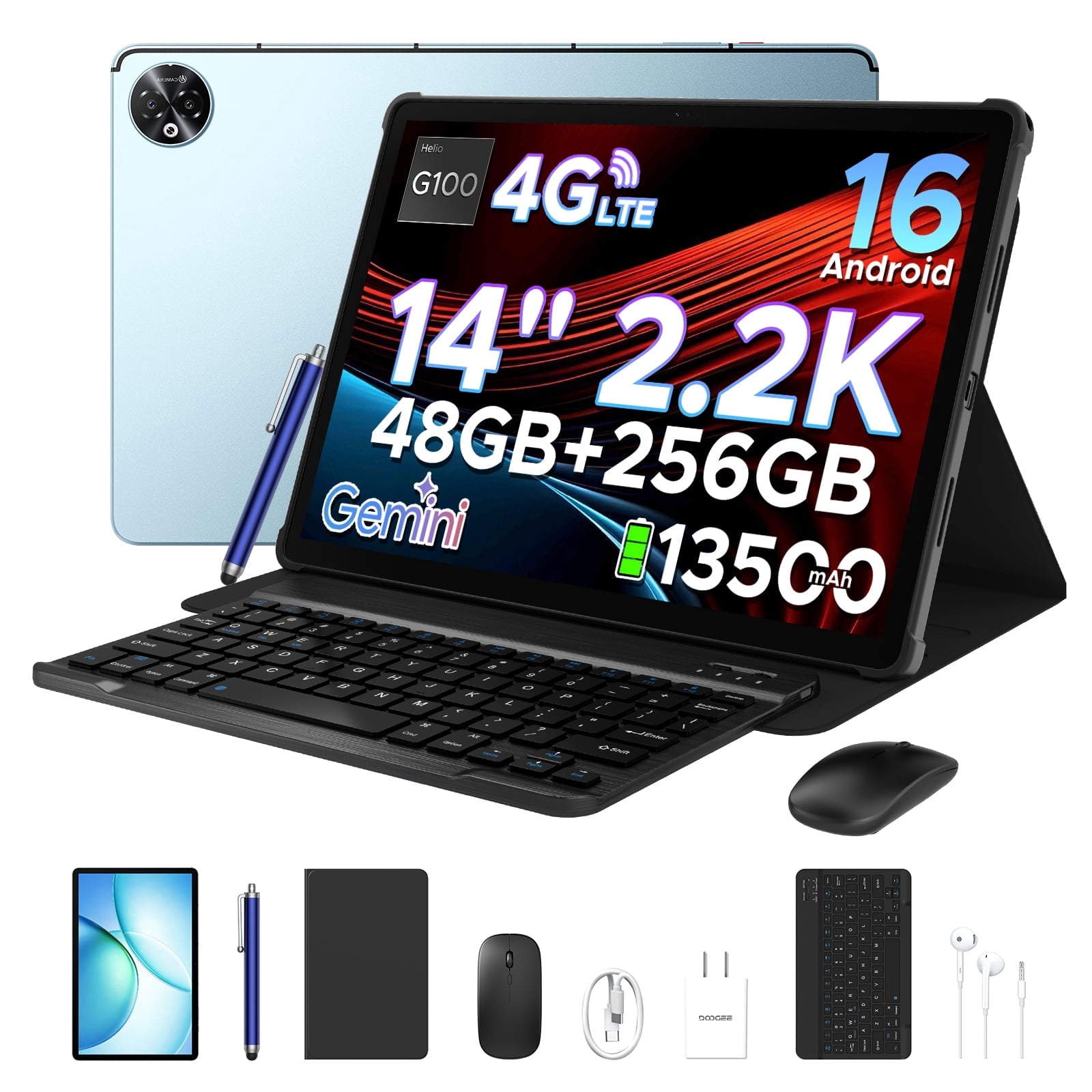 Vetro Temperato AKNICI Per DOOGEE Tab E3 Max 14 Pollici – 2 Pezzi, 9H, Antiimpronta, Ultra Trasparente E Sensibile