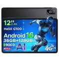 thumbnail image 1 of DOOGEE Tab G6 Pro Tablet 12 Inch, Android 16 Tablets, 90Hz 2.4K 36GB RAM+128GB ROM/TF 2TB, Helio G100 Octa-Core Gaming Tablet, 4G LTE/5G WiFi/9000mAh/Gemini AI/13MP+8MP/OTG/FACE ID/Dual Speakers, 1 of 9