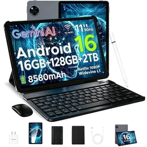 DOOGEE U11 Android 16 Gemini AI Tablet,11 inch Tablet with Keyboard ,16GB+128GB/2TB Storage,8580mAh Battery,Octa-Core,BT5.0+5G WiFi