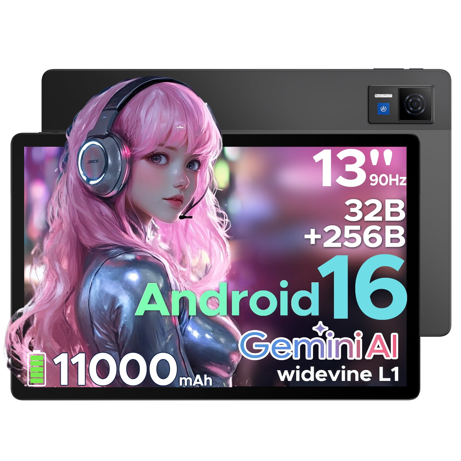 DOOGEE U13 Tablet with Gemini AI,Android 16 Tablet, 13 inch