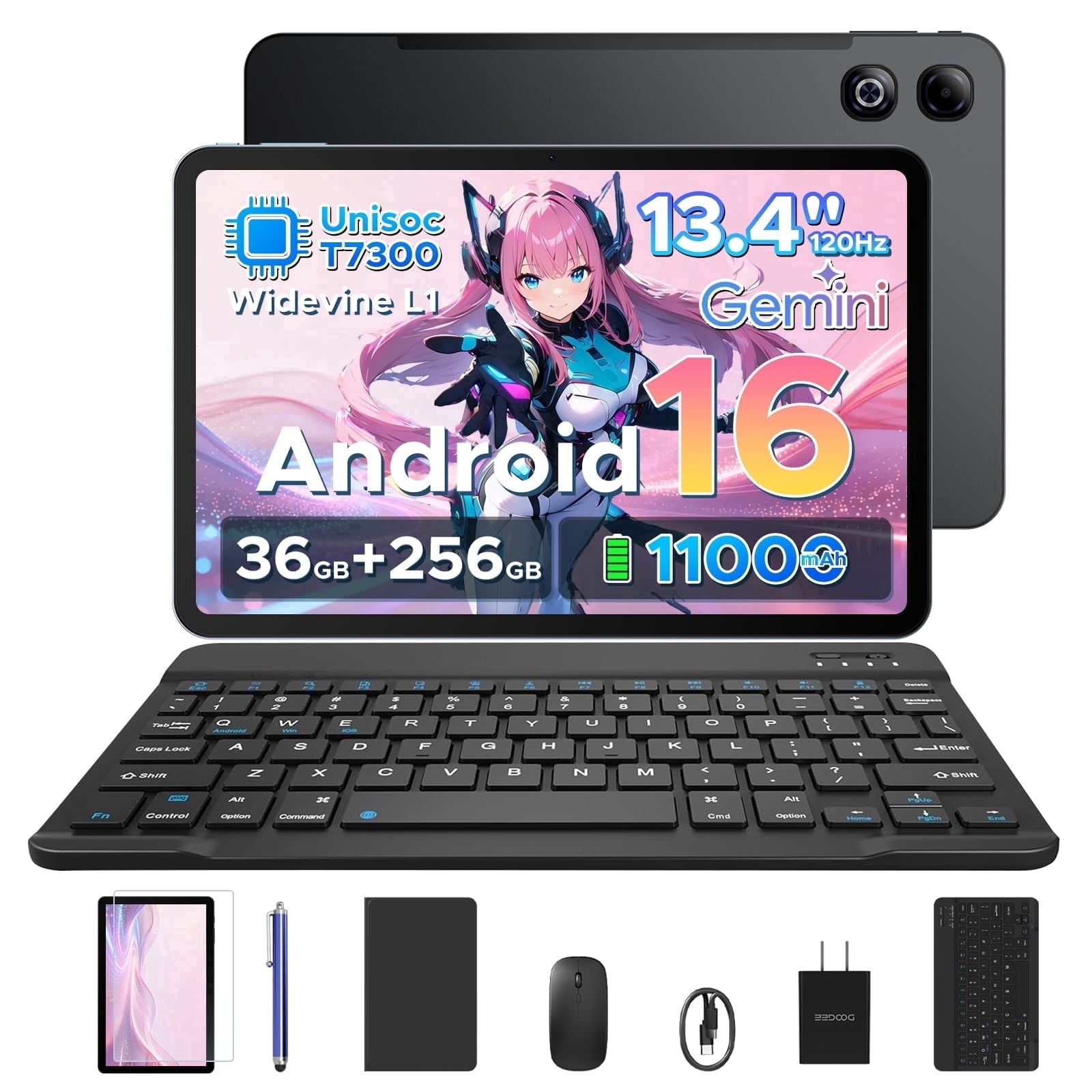 DOOGEE U13 Android 16 Tablet, 13 Inch Tablet with Gemini AI, 32GB