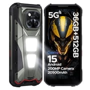 DOOGEE V Max LR 5G Rugged Smartphone with 40M Laser Ranging,36GB+512GB,200MP+32MP Camera,20500mAh/45W,MTK 7300 Rugged Phone,6.78" FHD+120Hz,1200LM Dual Camping Lights,Waterproof