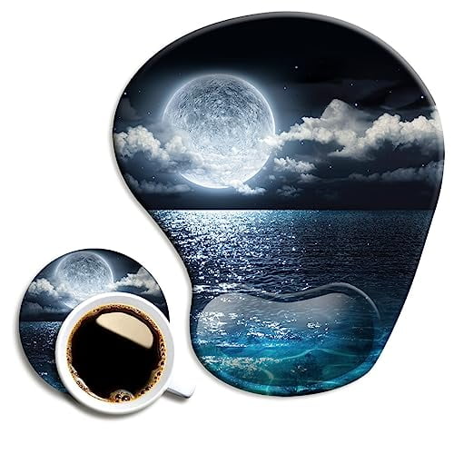 DOOKE Ergonomic Mouse Pad with Wrist Support and Coaster,Mouse Pads