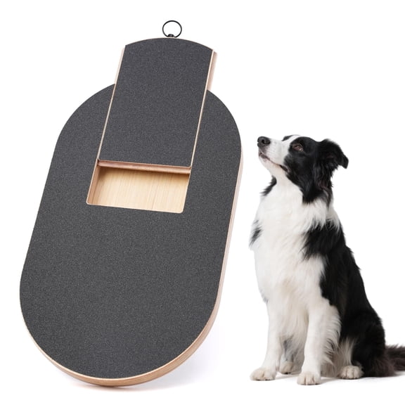 DOOKRON Oval Dog Scratch Pad for Nails, Solid Nail Scratch Board with Treat for Dogs, Dog Nail File Toy