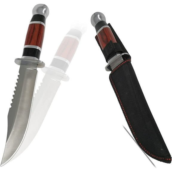 DOOM BLADE Fixed Bladed Hunting Knife with sheath for Camping Hiking Fishing Similar with Bowie Type