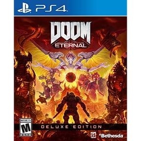 Restored DOOM Eternal: Deluxe Edition Shooter Game, Physical, for Sony PlayStation 4, Action,Adventure,Multiplayer,Shooter,First-Person,Arcade
