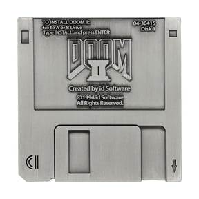 Doom 2 Game Floppy Disk Embossed Metal Replica | 3.5 Inches