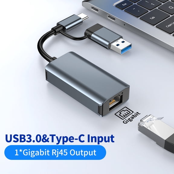 DOONJIEY 1000Mbps USB Ethernet Adapter USB 3.0 Type C to RJ45 Network Card for Nintendo Switch PC Laptop TV Box Internet USB Lan