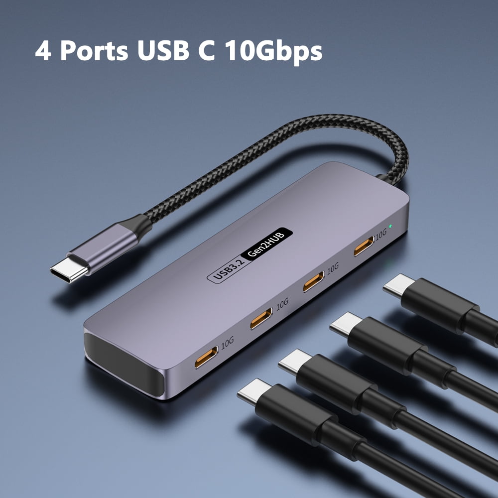 DOONJIEY 10Gbps USB3.2 Gen2 HUB USB C Splitter Hub 10Gb for PC Laptop MacBook Air/Pro iPhone 15/15 Plus/15 Pro Max Samsung S24 S23 Ultra