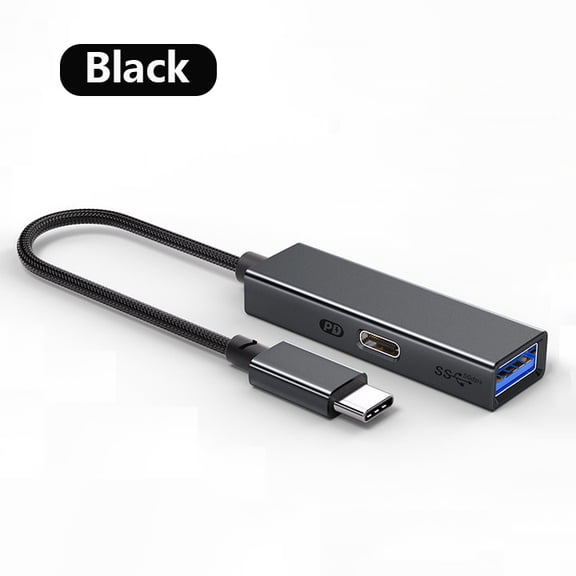 DOONJIEY 2 in 1 USB 3.2 Gen1 Extender OTG Hub PD 60W Type C to USB-A USB-C Charge Data Transfer Converter Adapter For iPhone 15 Pro Max