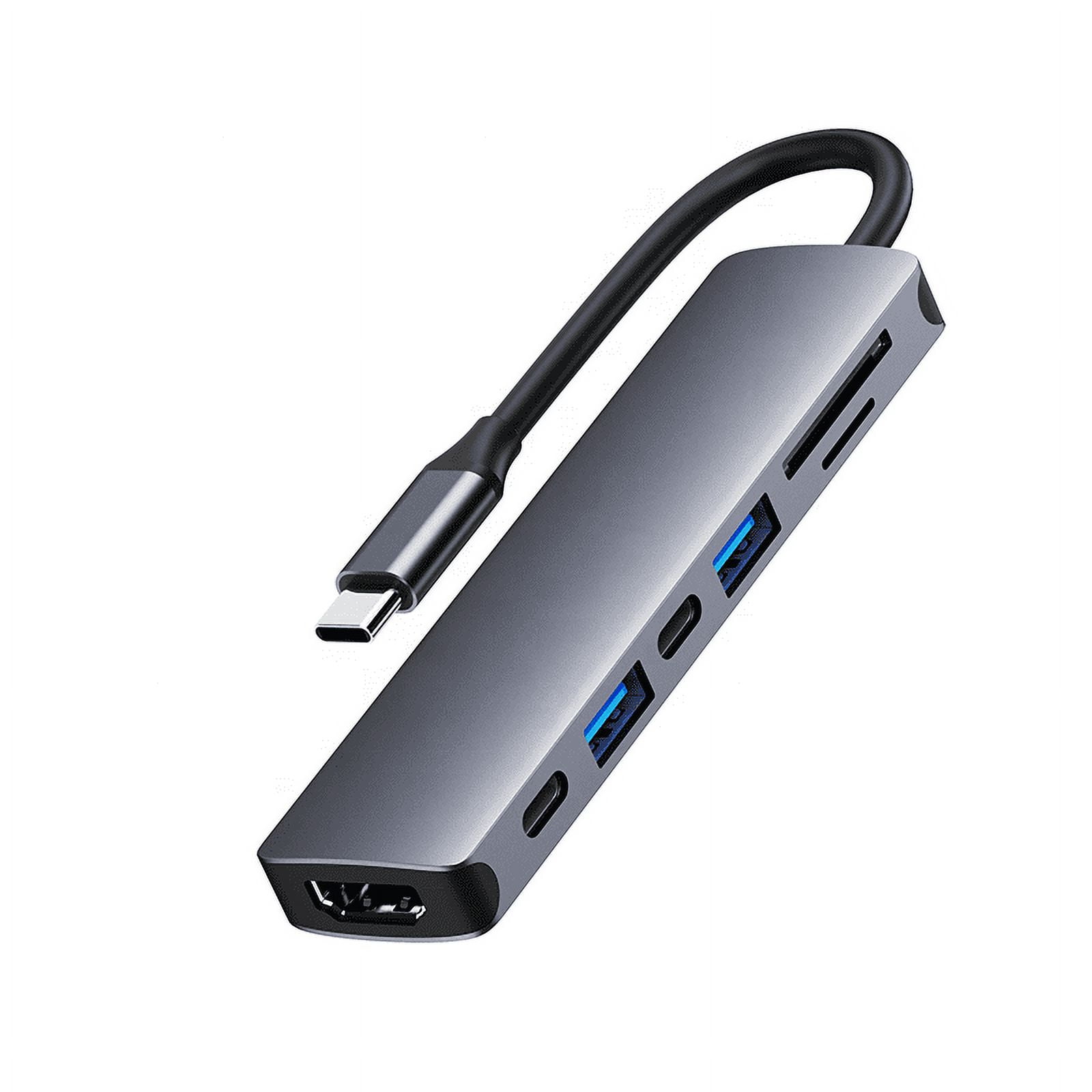 DOONJIEY  7 in 1 USB C Hub with SD TF Card PD Charging USB 3.0 Hub for MacBook Pro USB Type C Hub Docking Station
