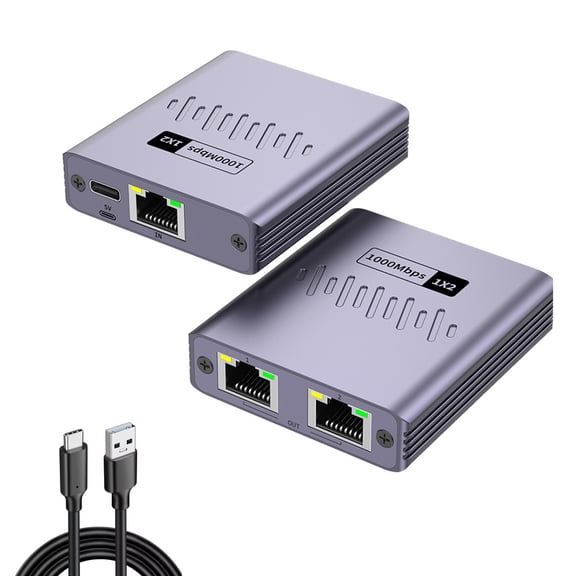 DOONJIEY Gigabit Ethernet Splitter 1 to 2/3/4 1000Mbps RJ45 LAN Internet Splitter for PC Laptop Nintendo Switch Router TV Box Digital TV