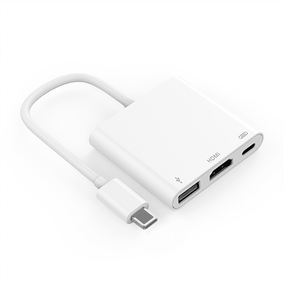 DOONJIEY USB Hub Adapter 5 Ports For IOS with HDTV USB2.0 PD Charge RJ45 Ethernet 3.5mm AUX Docking Station For iPad iPhone