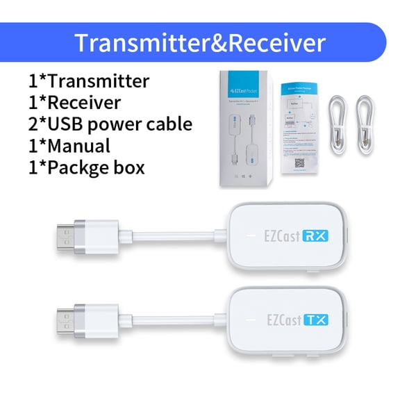 DOONJIEY Wireless HDTV Extender Kit Video Transmitter Receiver 30m 1080P for Camera Laptop PC To TV Monitor Meeting Projector