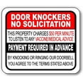 thumbnail image 1 of DOOR KNOCKERS NO SOLICITATION Aluminum Composite Sign, 20"x24", 1 of 1