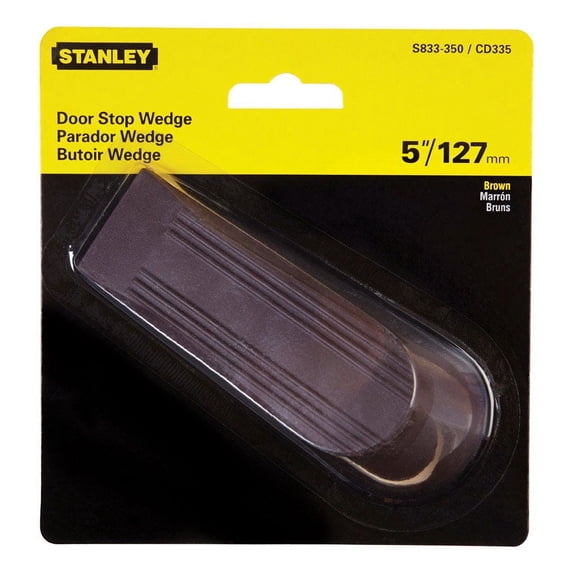 DOOR STOP WEDGE BRN 5"