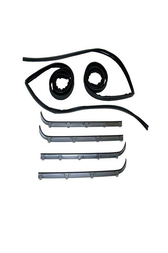 DOOR WINDOW KIT; 6 PARTS WINDOW BELT/ CHANNEL RUN; INNER AND OUTER    DRIVER AND PASSENGER SIDE