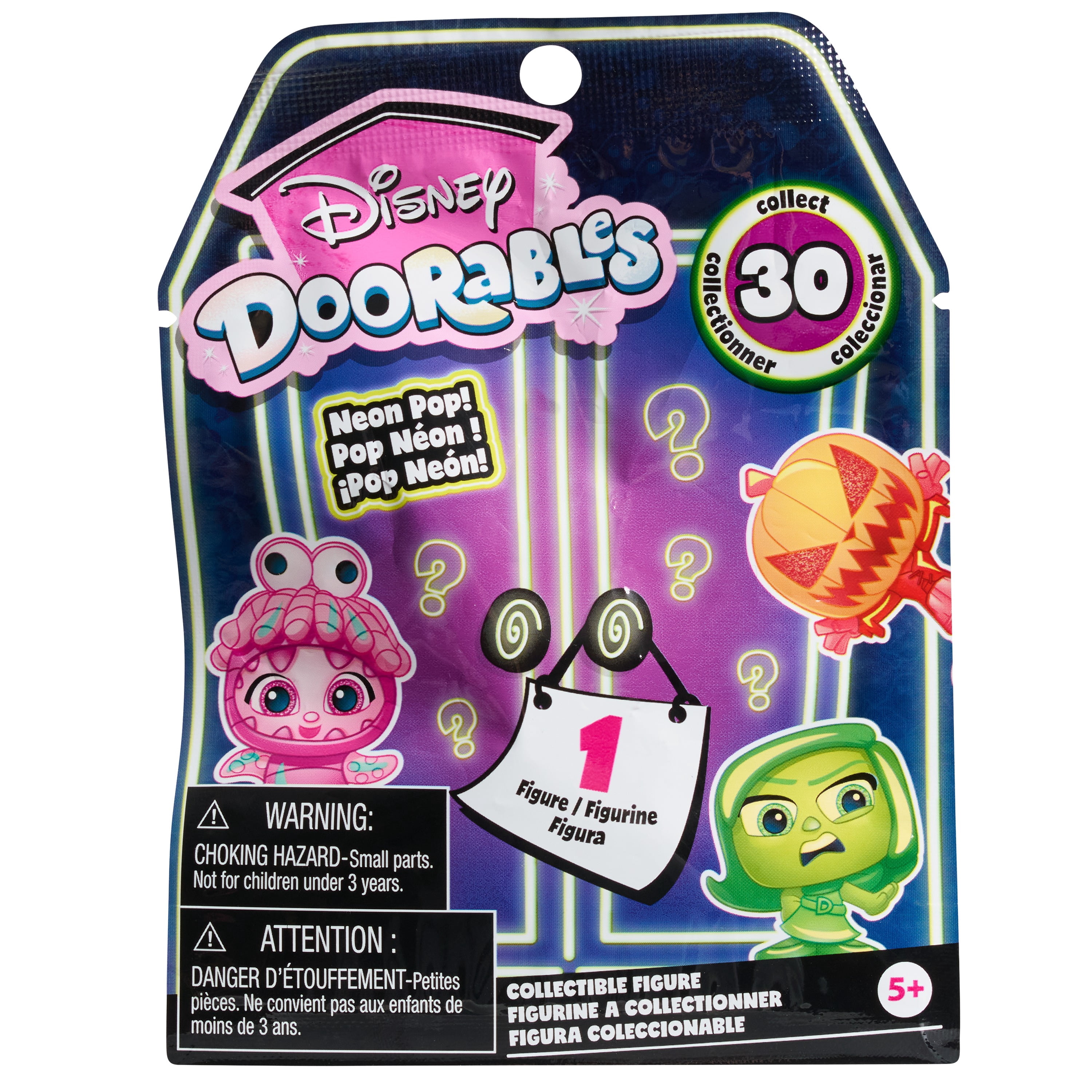 Disney Doorables Neon Pop Peek Black Light Reveal Mystery