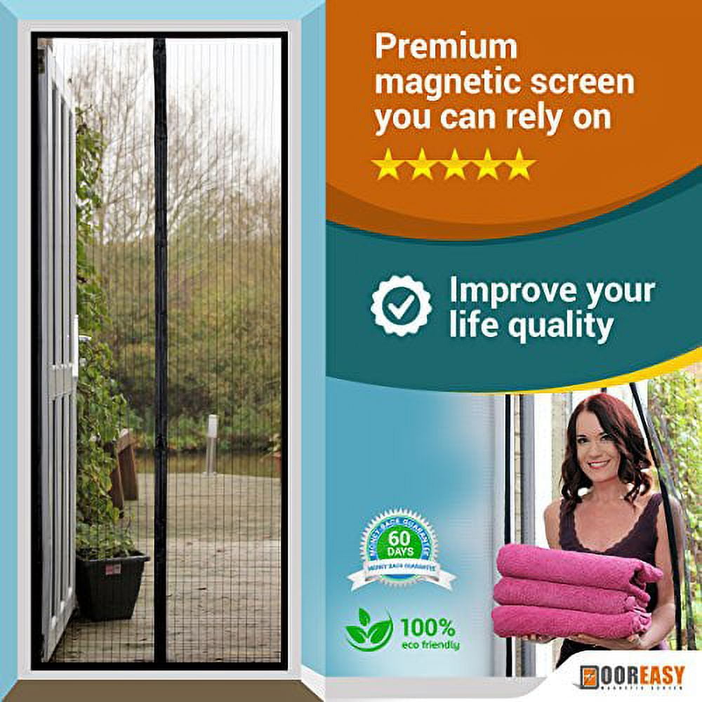 DOOREASY Screen Wide Range Sizes Screen Door, Full Frame Loop