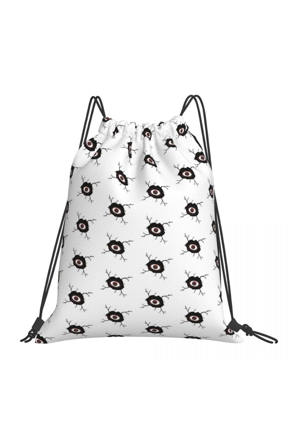 DOORS - Seek Eye Hide And Seek Horror Eyes Backpacks Casual Portable Drawstring Bags Sundries Bag Book Bags For Travel Students
