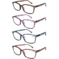 thumbnail image 1 of DOOViC 4 Pack Computer Reading Glasses Blue Light Blocking Anti Eyestrain Spring Hinge Stylish Readers for Women 1.25 Strength, 1 of 5