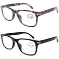 thumbnail image 1 of DOOViC Bifocal Reading Glasses 2.00 2 Pack Black/Tortoise Spring Hinge Quality Blue Light Blocking Readers for Women Men, 1 of 7